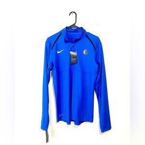 NWT Nike Dri-Fit NBA Dallas Mavericks Men's Size S 1/2 Zip Blue Pullover